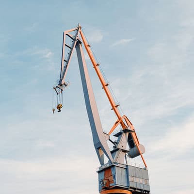 Tower crane on a construction site