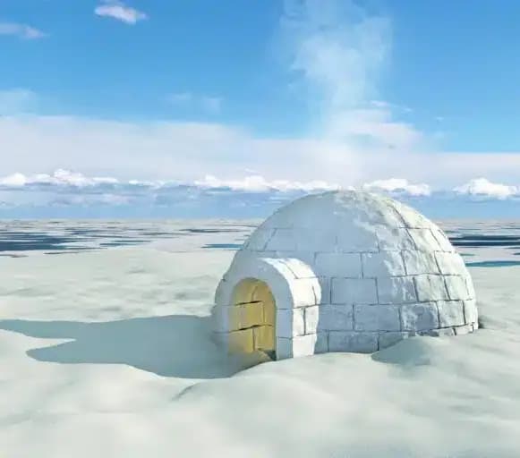 An igloo on a snow field representing i-GlooAdvance thermal insulation technology
